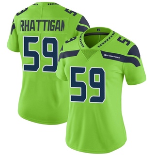Limited Jon Rhattigan Women's Seattle Seahawks Color Rush Neon Jersey - Green