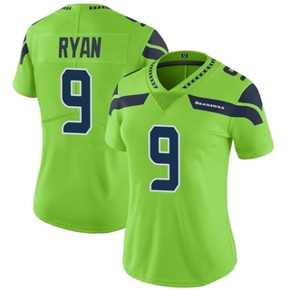 Limited Jon Ryan Women's Seattle Seahawks Color Rush Neon Jersey - Green