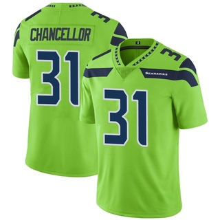 Limited Kam Chancellor Youth Seattle Seahawks Color Rush Neon Jersey - Green