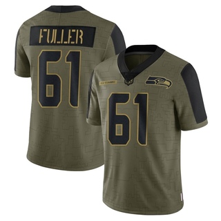 Limited Kyle Fuller Men's Seattle Seahawks 2021 Salute To Service Jersey - Olive