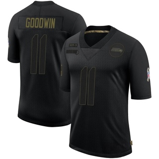 Limited Marquise Goodwin Men's Seattle Seahawks 2020 Salute To Service Jersey - Black