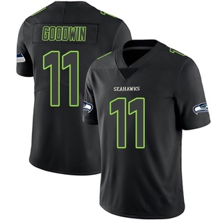 Limited Marquise Goodwin Men's Seattle Seahawks Jersey - Black Impact