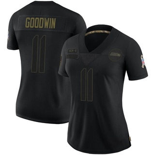 Limited Marquise Goodwin Women's Seattle Seahawks 2020 Salute To Service Jersey - Black