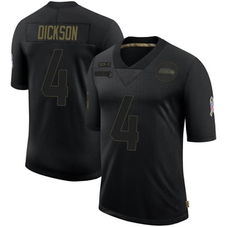 Limited Michael Dickson Men's Seattle Seahawks 2020 Salute To Service Jersey - Black