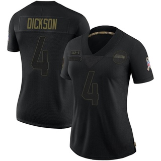 Limited Michael Dickson Women's Seattle Seahawks 2020 Salute To Service Jersey - Black