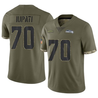 Limited Mike Iupati Men's Seattle Seahawks 2022 Salute To Service Jersey - Olive