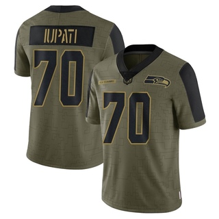 Limited Mike Iupati Youth Seattle Seahawks 2021 Salute To Service Jersey - Olive