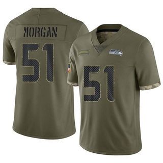 Limited Mike Morgan Men's Seattle Seahawks 2022 Salute To Service Jersey - Olive