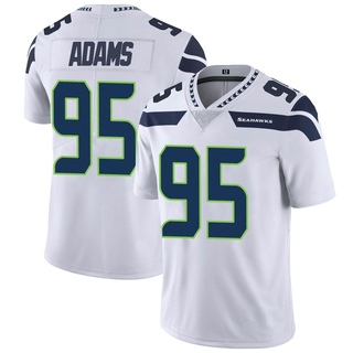 Limited Myles Adams Men's Seattle Seahawks Vapor Untouchable Jersey - White