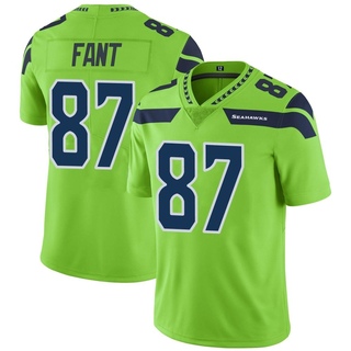 Limited Noah Fant Men's Seattle Seahawks Color Rush Neon Jersey - Green