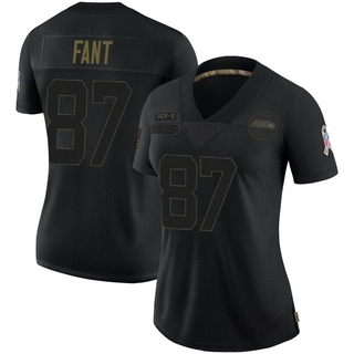 Limited Noah Fant Women's Seattle Seahawks 2020 Salute To Service Jersey - Black