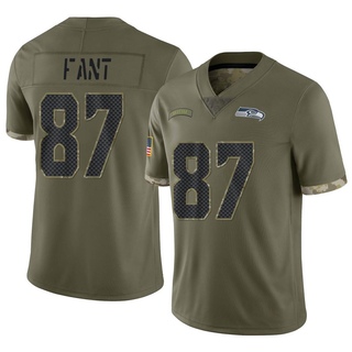 Limited Noah Fant Youth Seattle Seahawks 2022 Salute To Service Jersey - Olive
