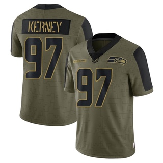 Limited Patrick Kerney Men's Seattle Seahawks 2021 Salute To Service Jersey - Olive