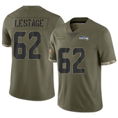 Limited Pier-Olivier Lestage Men's Seattle Seahawks 2022 Salute To Service Jersey - Olive