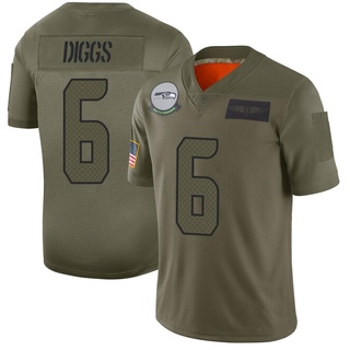 Limited Quandre Diggs Men's Seattle Seahawks 2019 Salute to Service Jersey - Camo