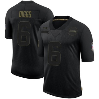 Limited Quandre Diggs Men's Seattle Seahawks 2020 Salute To Service Jersey - Black