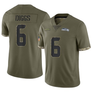 Limited Quandre Diggs Men's Seattle Seahawks 2022 Salute To Service Jersey - Olive