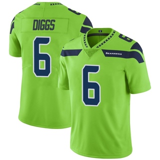 Limited Quandre Diggs Men's Seattle Seahawks Color Rush Neon Jersey - Green