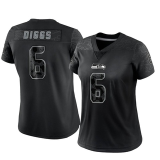Limited Quandre Diggs Women's Seattle Seahawks Reflective Jersey - Black