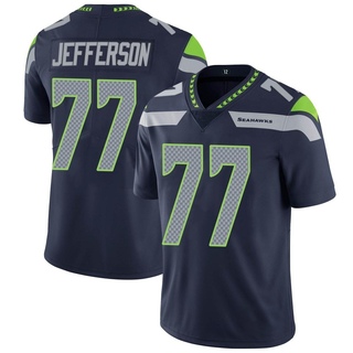 Limited Quinton Jefferson Men's Seattle Seahawks Team Color Vapor Untouchable Jersey - Navy