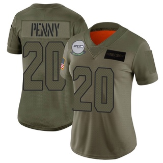 Limited Rashaad Penny Women's Seattle Seahawks 2019 Salute to Service Jersey - Camo