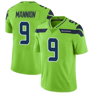 Limited Sean Mannion Men's Seattle Seahawks Color Rush Neon Jersey - Green