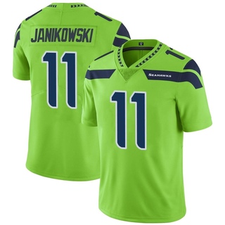 Limited Sebastian Janikowski Men's Seattle Seahawks Color Rush Neon Jersey - Green