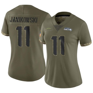 Limited Sebastian Janikowski Women's Seattle Seahawks 2022 Salute To Service Jersey - Olive