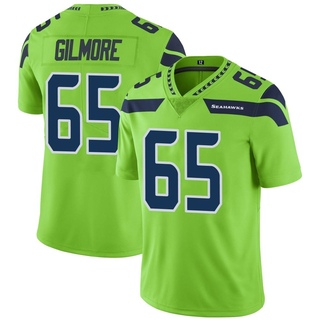 Limited Shamarious Gilmore Youth Seattle Seahawks Color Rush Neon Jersey - Green