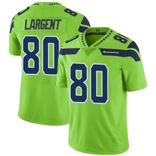 Limited Steve Largent Men's Seattle Seahawks Color Rush Neon Jersey - Green
