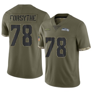 Limited Stone Forsythe Men's Seattle Seahawks 2022 Salute To Service Jersey - Olive