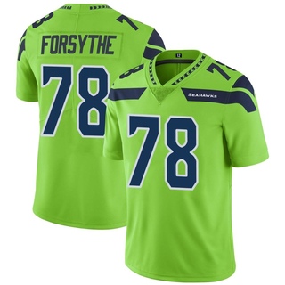 Limited Stone Forsythe Men's Seattle Seahawks Color Rush Neon Jersey - Green