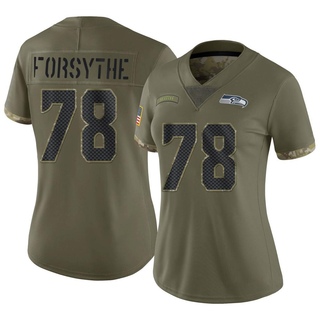 Limited Stone Forsythe Women's Seattle Seahawks 2022 Salute To Service Jersey - Olive