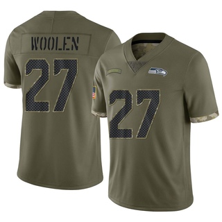 Limited Tariq Woolen Youth Seattle Seahawks 2022 Salute To Service Jersey - Olive