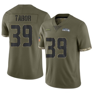 Limited Teez Tabor Men's Seattle Seahawks 2022 Salute To Service Jersey - Olive
