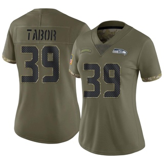 Limited Teez Tabor Women's Seattle Seahawks 2022 Salute To Service Jersey - Olive