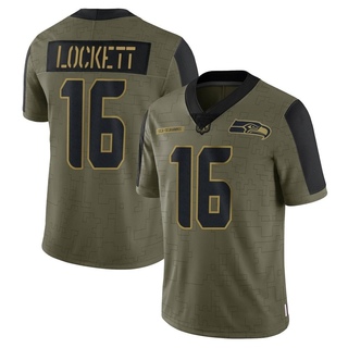 Limited Tyler Lockett Men's Seattle Seahawks 2021 Salute To Service Jersey - Olive