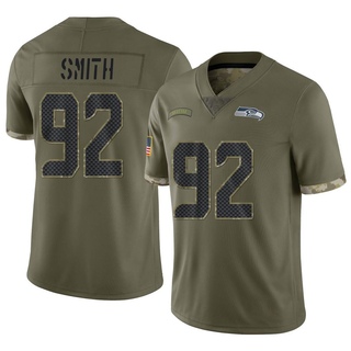 Limited Tyreke Smith Men's Seattle Seahawks 2022 Salute To Service Jersey - Olive