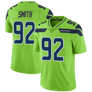 Limited Tyreke Smith Men's Seattle Seahawks Color Rush Neon Jersey - Green