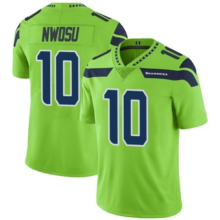 Limited Uchenna Nwosu Men's Seattle Seahawks Color Rush Neon Jersey - Green