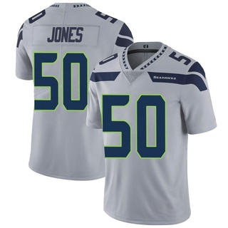 Limited Vi Jones Men's Seattle Seahawks Alternate Vapor Untouchable Jersey - Gray