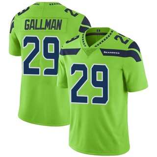 Limited Wayne Gallman Men's Seattle Seahawks Color Rush Neon Jersey - Green
