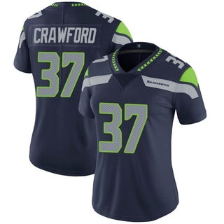 Limited Xavier Crawford Women's Seattle Seahawks Team Color Vapor Untouchable Jersey - Navy