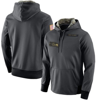 Men's Seattle Seahawks Salute to Service Player Performance Hoodie - Anthracite